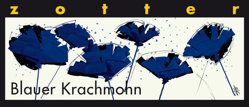 Blauer Krachmohn- Handgeschöpfte Schokolade [Bio]