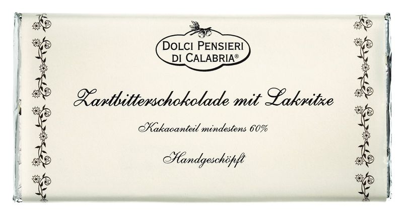 Kalabrische Zartbitterschokolade mit Lakritze